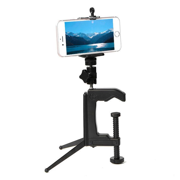 Supporto da tavolo con morsetto fisso per action camera