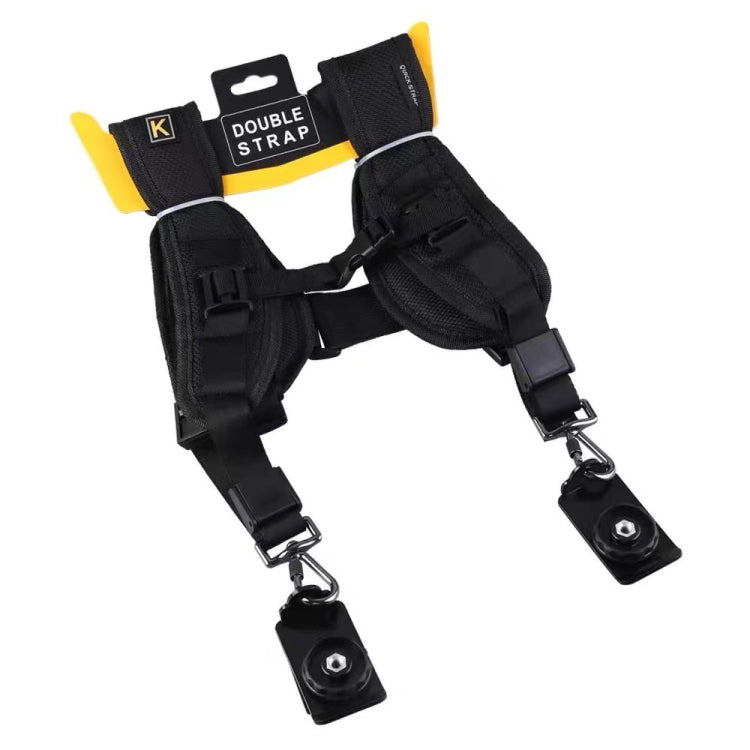 Tracolla doppia sicura e veloce per 2 fotocamere DSLR (QS-B 1/4, QS-B 1/4