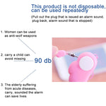 Allarme personale Angel Wing rosa con sirena da 90 dB - immagine 5