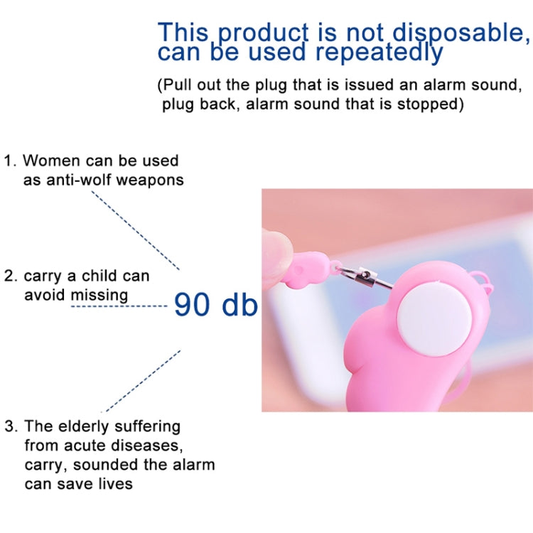 Allarme personale Angel Wing rosa con sirena da 90 dB - immagine 5