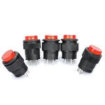 Interruttore a pulsante 16mm 2 pin 220V rosso nero