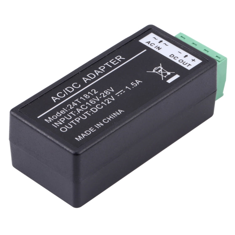 Adattatore AC-DC 16-28V a 12V 1,5A compatto 24T1812 - immagine 3