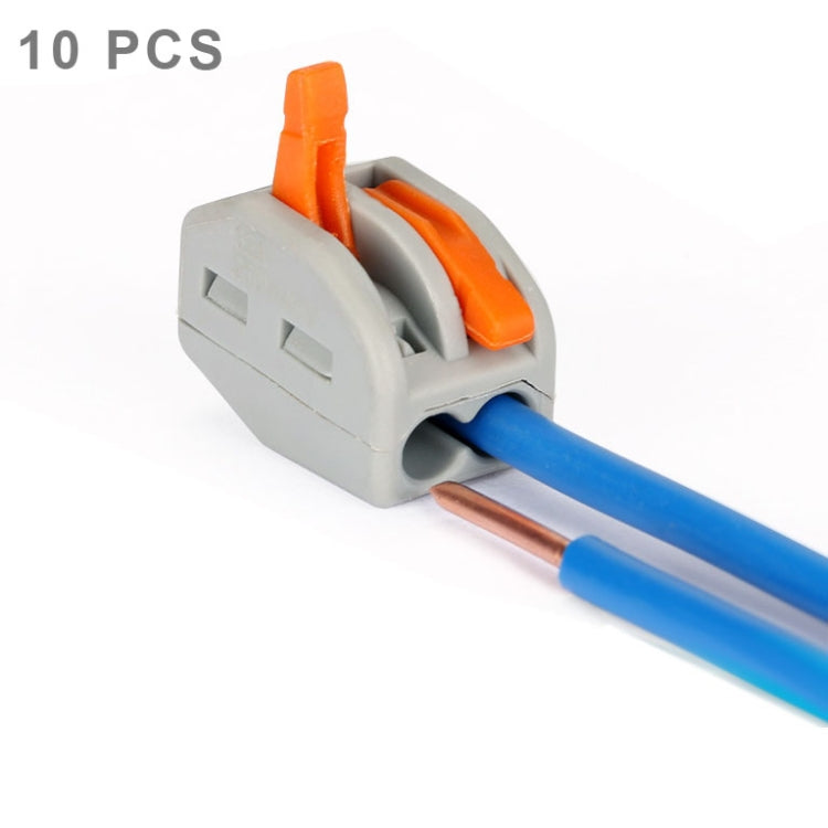 Connettori elettrici compatti 2 pin a pressione, set da 10