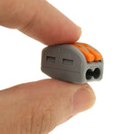 Connettori elettrici compatti 2 pin a pressione, set da 10 - immagine 6