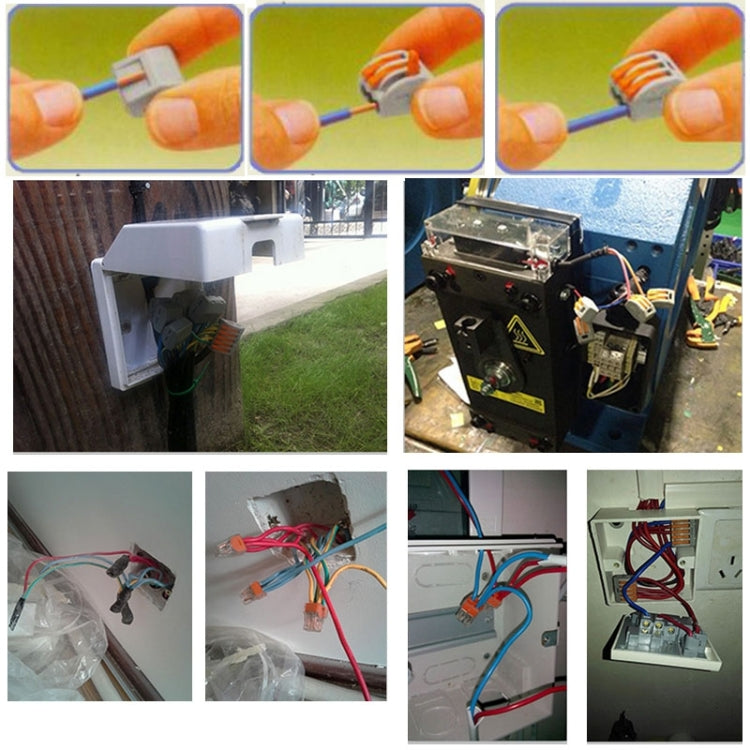 Connettori elettrici compatti 2 pin a pressione, set da 10 - immagine 7