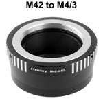 Anello gradino per montaggio obiettivo M42 su obiettivo M4/3, M4/3 Lens
