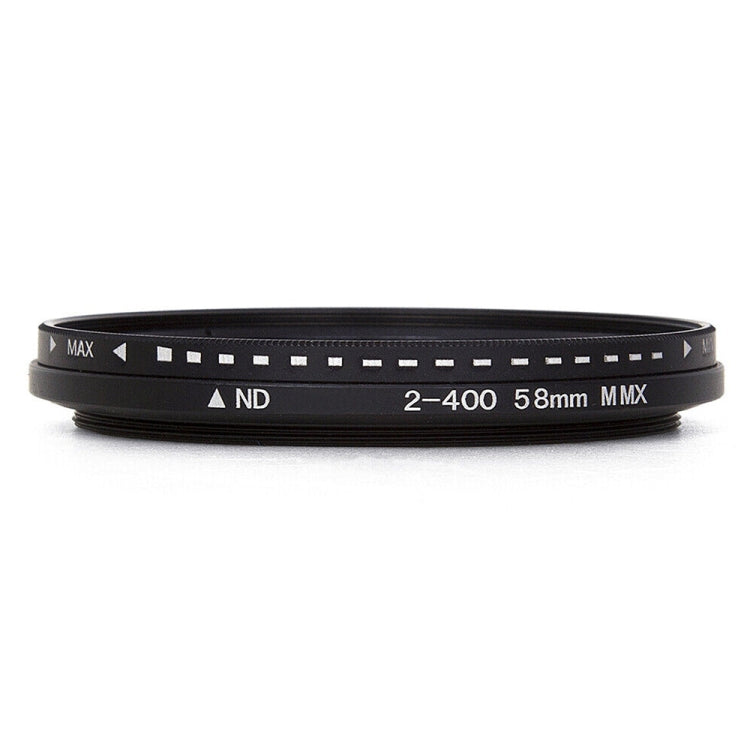 Filtro variabile regolabile con fader ND da 58 mm, densità neutra, filtro da ND 2 a ND 400, 58mm