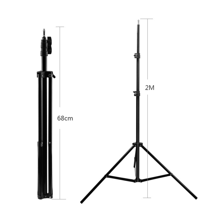 Supporto per illuminazione in alluminio per fotografia professionale da 68 cm a 200 cm di altezza per flash da studio