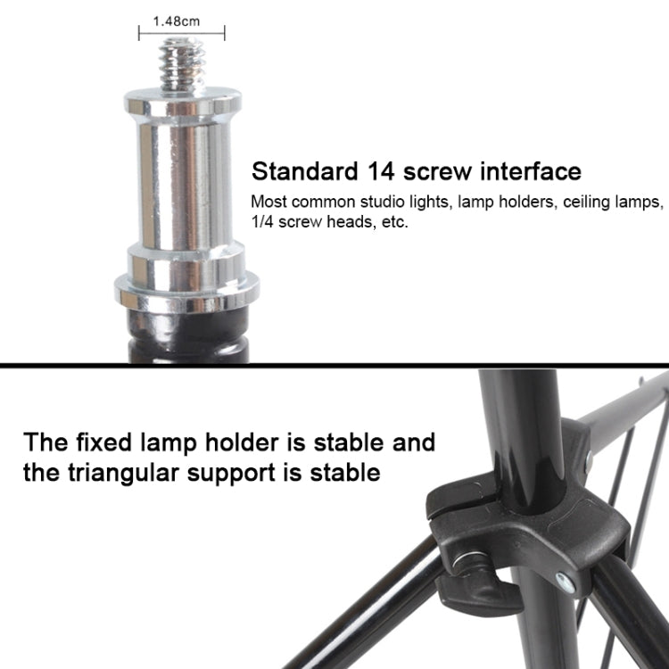 Supporto per illuminazione in alluminio per fotografia professionale da 68 cm a 200 cm di altezza per flash da studio