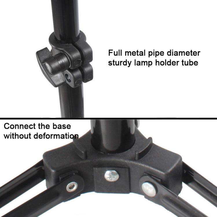 Supporto per illuminazione in alluminio per fotografia professionale da 68 cm a 200 cm di altezza per flash da studio