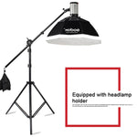 Supporto per illuminazione in alluminio per fotografia professionale da 68 cm a 200 cm di altezza per flash da studio