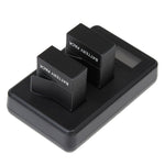 Caricabatterie doppio con schermo LCD per GoPro HERO3+ e HERO3