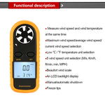 Anemometro digitale AR-816 portatile con termometro - immagine 5