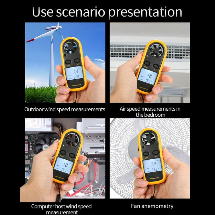 Anemometro digitale AR-816 portatile con termometro - immagine 8