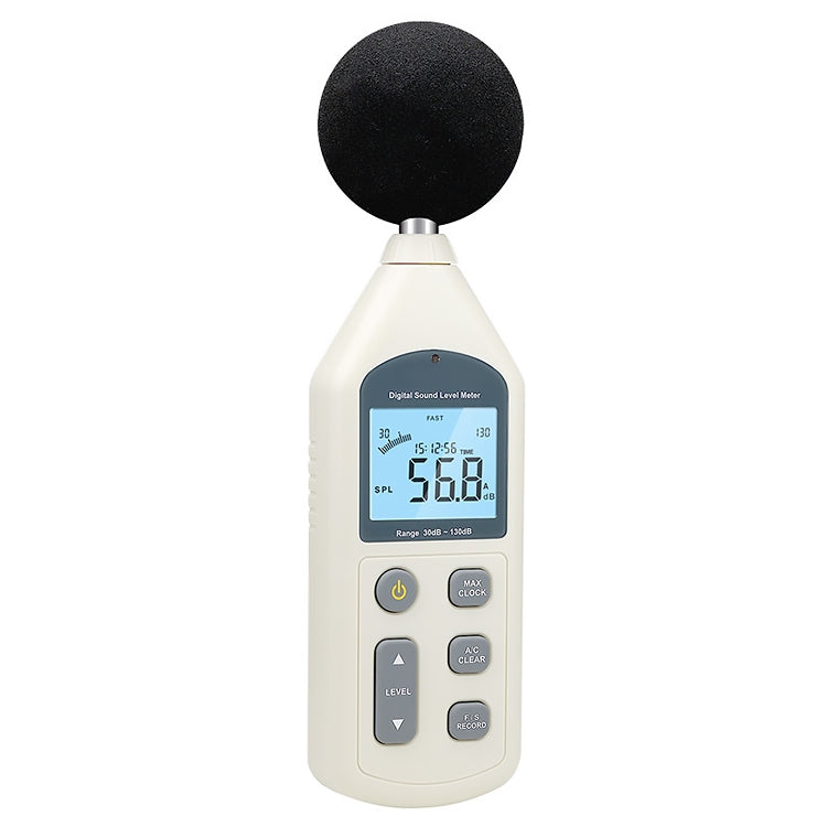 Fonometro digitale 30-130 dB con microfono capacitivo da 1/2 pollice