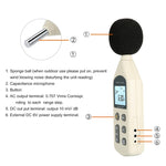 Fonometro digitale 30-130 dB con microfono capacitivo da 1/2 pollice - immagine 5