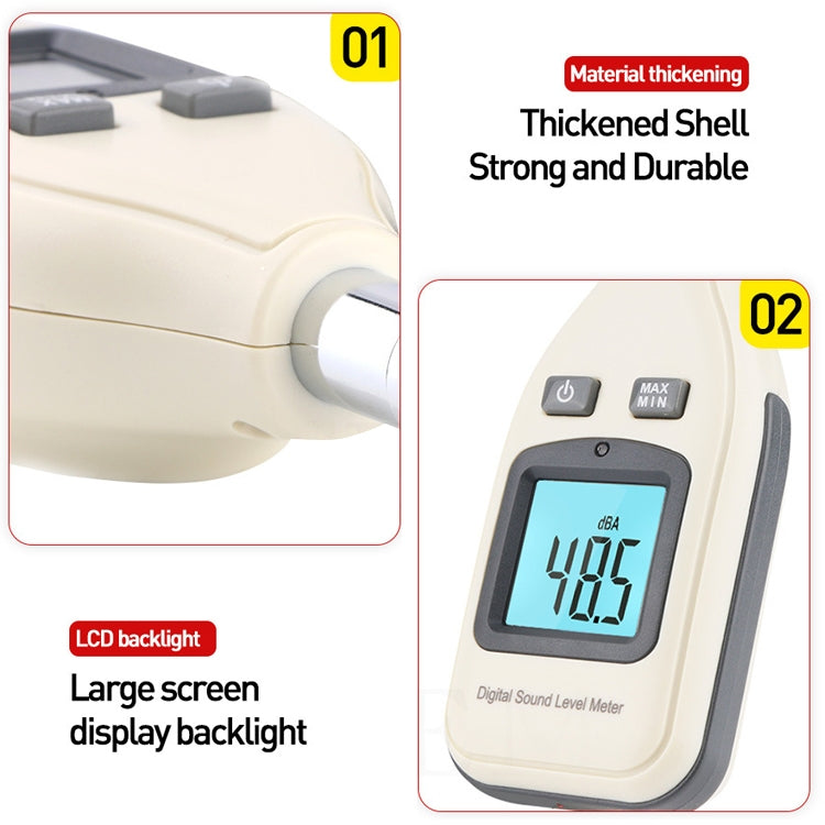 Fonometro digitale GM1351 per misurare il rumore da 30 a 130 dBA - immagine 6
