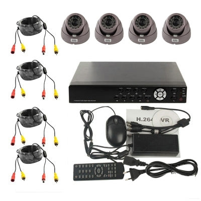 Kit DVR di sorveglianza 4 canali CCD Sharp con obiettivo 6 mm - immagine 11