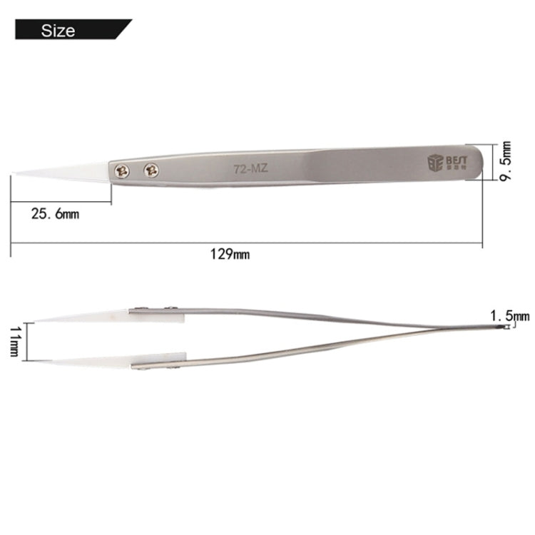 Pinzette con punta in ceramica e acciaio inox resistenti alte tem