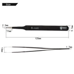 Pinzette antistatiche in acciaio inox BST-203ESD 20cm