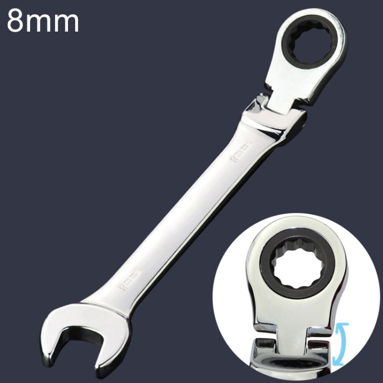 Chiave angolata a cricchetto 8 mm lunghezza 13,8 cm