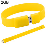 Disco flash USB 2.0 per braccialetti in silicone da 2 GB, 2GB
