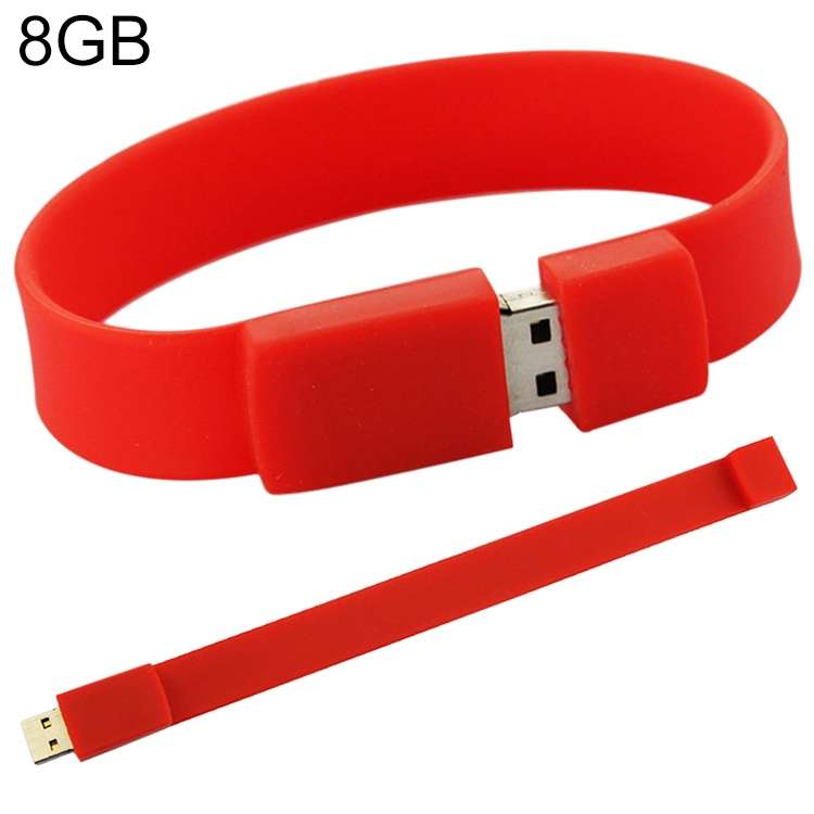 Chiavetta USB 2.0 da 8 GB in braccialetto di silicone