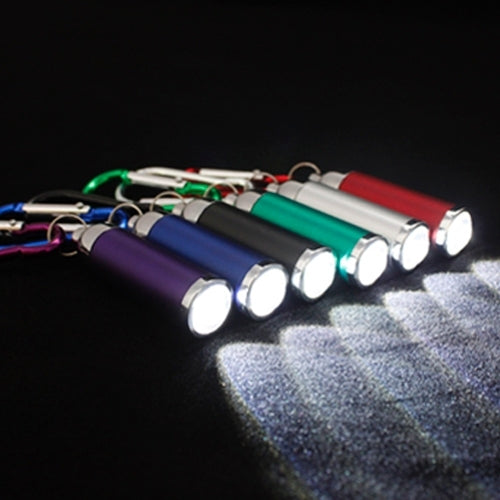 Torcia LED con moschettone e portachiavi colore casuale