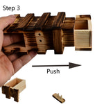 Scatola puzzle in legno con cassetto segreto misura L