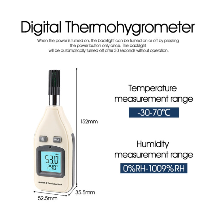 Benetech GM1362 Misuratore digitale umidità e temperatura