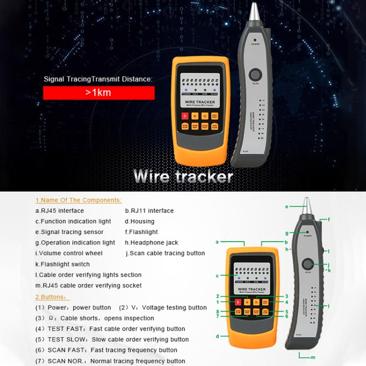 Localizzatore di cavi Benetech GM60 con verifica tensione - immagine 7