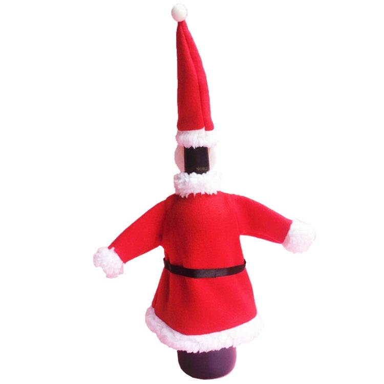 Set sacchetti peluche per bottiglie vino Natale 20x17cm