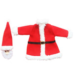 Set sacchetti peluche per bottiglie vino Natale 20x17cm