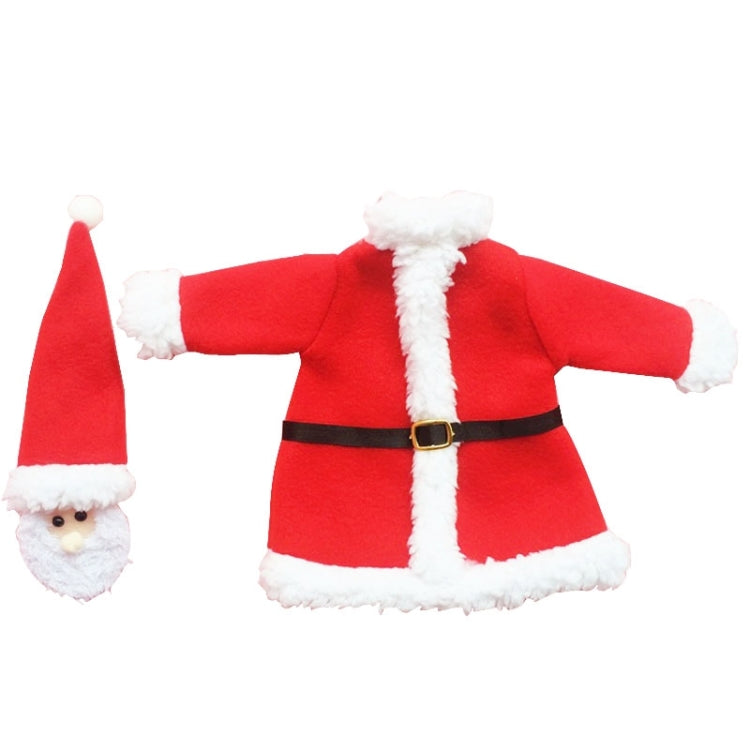 Set sacchetti peluche per bottiglie vino Natale 20x17cm
