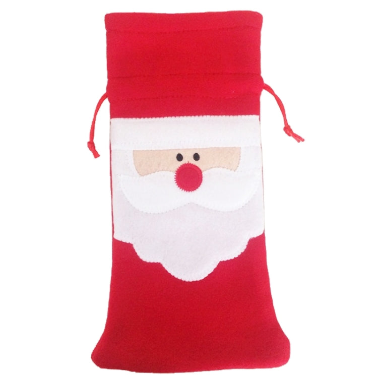 Borsa portabottiglia in peluche con motivo Babbo Natale 3 pezzi