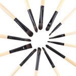 Set 24 pennelli trucco in crine di cavallo con borsa pelle
