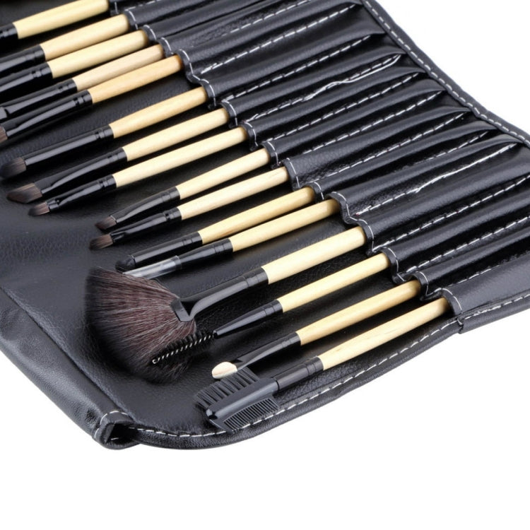 Set 24 pennelli trucco in crine di cavallo con borsa pelle