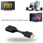 Cavo adattatore HDMI 19 pin maschio a femmina 10 cm