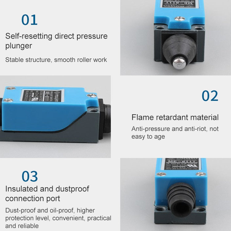 Interruttore finecorsa ME-8111 con stantuffo e reset automatico - immagine 6