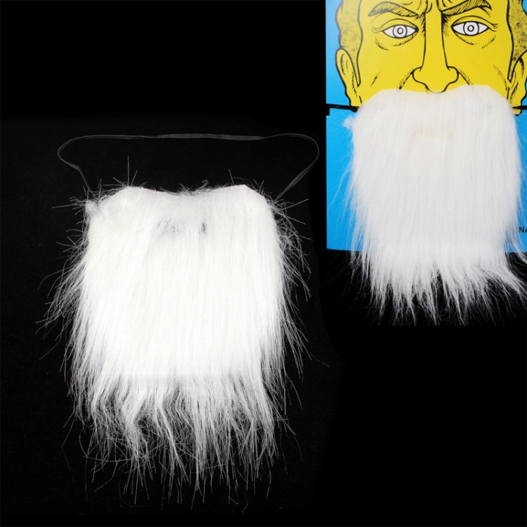 Barba finta con baffi bianchi e cinturino elastico
