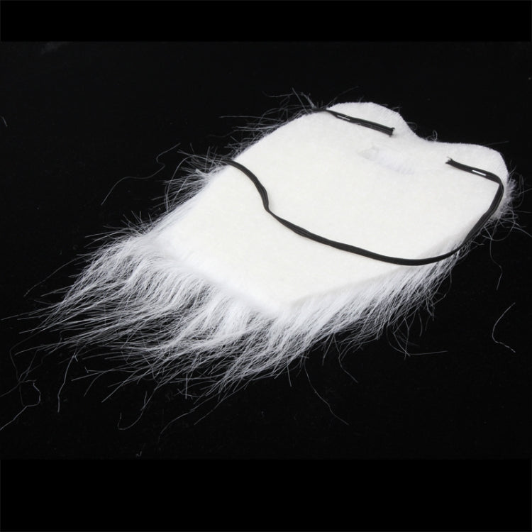 Barba finta con baffi bianchi e cinturino elastico