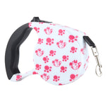 Guinzaglio retrattile per cani rosa 5 m