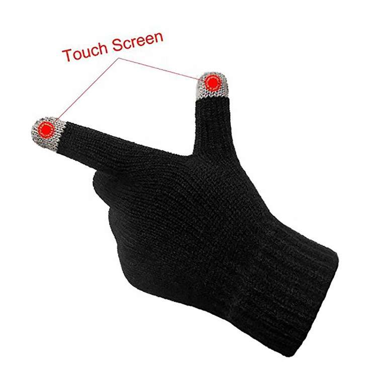 Guanti touch screen in nylon per smartphone e tablet - immagine 3