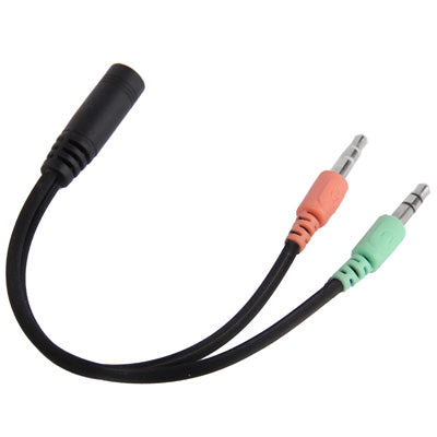 Microfono jack da 17 cm da 3,5 mm + cavo per auricolari, compatibile con telefoni, tablet, cuffie, lettore MP3, stereo per auto/casa e altro