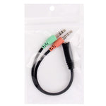 Microfono jack da 17 cm da 3,5 mm + cavo per auricolari, compatibile con telefoni, tablet, cuffie, lettore MP3, stereo per auto/casa e altro