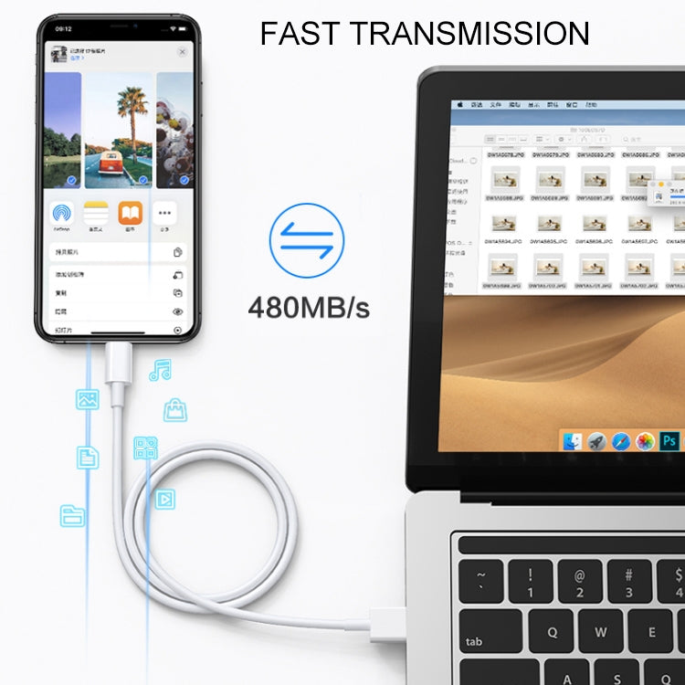 Cavo ricarica USB a 8 pin 1 metro