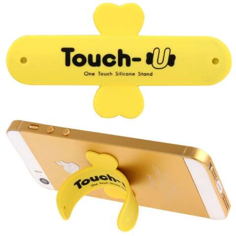 Supporto in silicone per smartphone giallo TOUCH-U