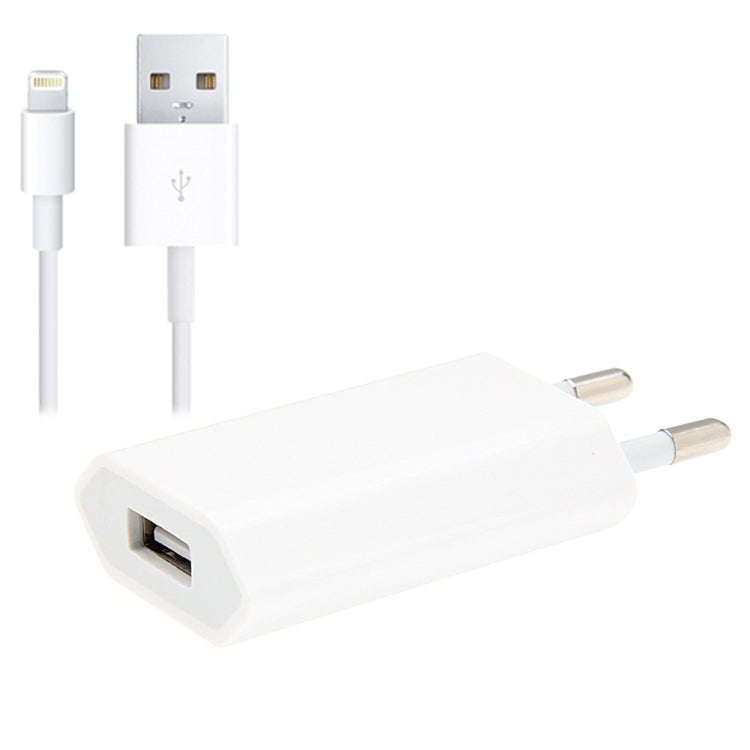 Adattatore caricabatterie da viaggio 5V 1A con cavo 8 pin iPhone