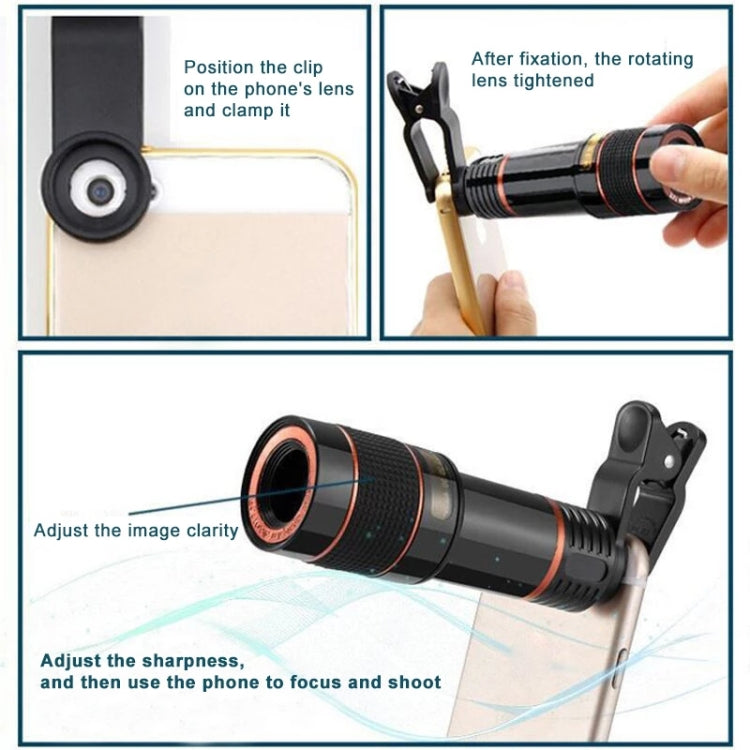 Obiettivo universale 12X per smartphone con clip