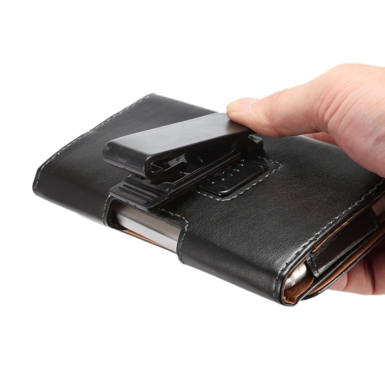 Marsupio orizzontale in pelle per smartphone fino a 5,5 pollici